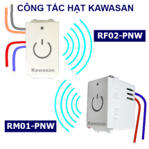 Công tắc điều khiển từ xa âm tường không dây hạt thu – hạt phát RF02-RM01-PNW